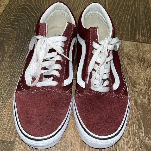 Men’s Size 11 Vans Old Skool Maroon - Picture 2 of 5